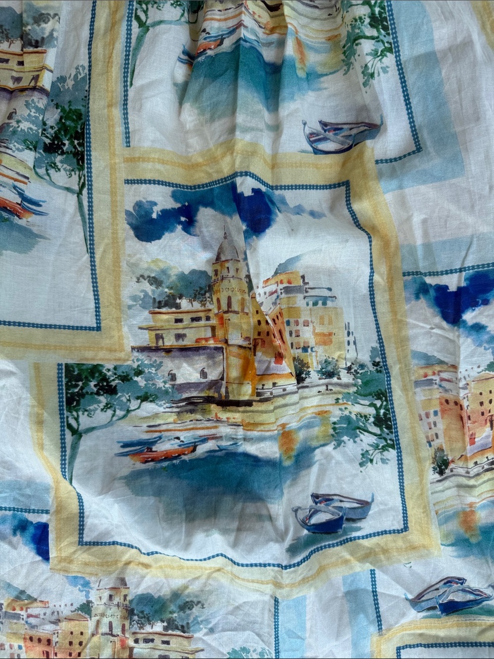 Elie Tahari Cotton Voile Mediterranean Print Maxi Skirt Size XS - Picture 8 of 12